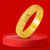 European Woman Bride Party Birthday Wedding Gift Wide Star Fish Bracelet Bangle