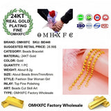 European Fine Hot Couple Party Birthday Wedding Gift Beads Chain 24KT Bangle