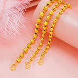 European Fine Hot Couple Party Birthday Wedding Gift Beads Chain 24KT Bangle