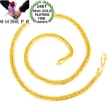 European Hot Fine Man Male Party Wedding 24KT Chain Necklace