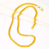 European Hot Fine Man Male Party Wedding 24KT Chain Necklace