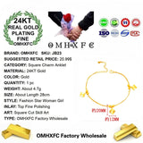 European Hot Woman Party Square Beads 24KT Anklet