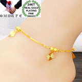 European Hot Woman Party Square Beads 24KT Anklet
