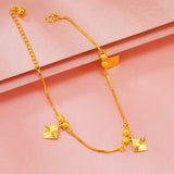European Hot Woman Party Square Beads 24KT Anklet
