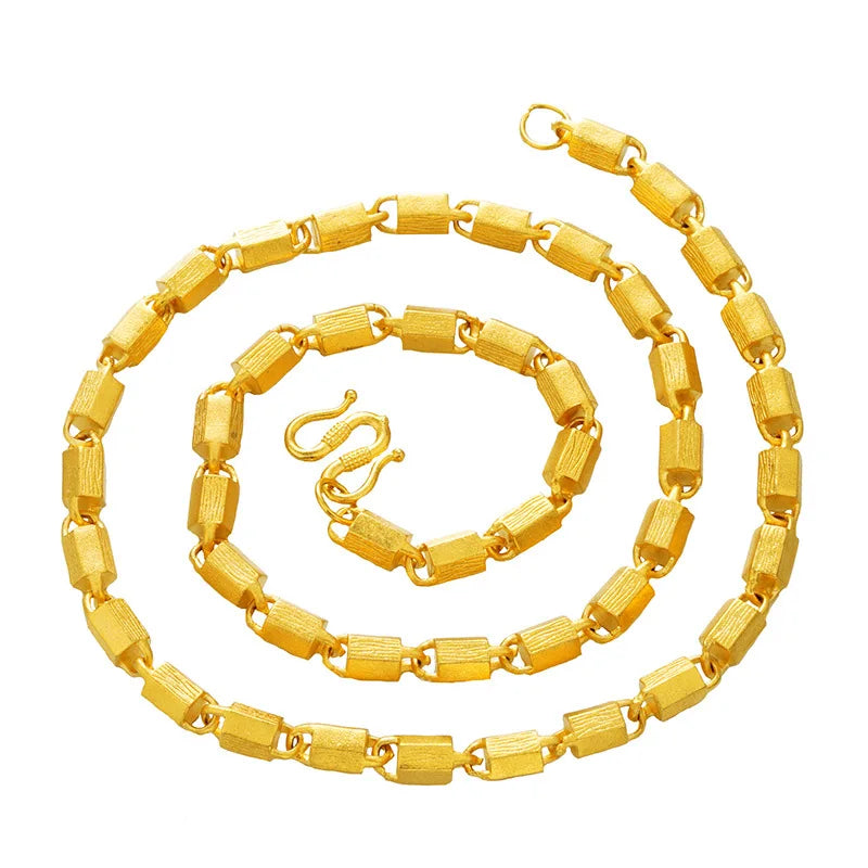 OMHXFC NL236 24KT Chain Necklace - European Fine Man Party Birthday Wedding Gift