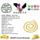OMHXFC NL236 24KT Chain Necklace - European Fine Man Party Birthday Wedding Gift