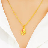 OMHXFC Jewelry PN454 Woman Party Birthday Wedding Gift 24KT Pendant Charm