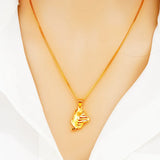 European Woman Girl Party Plantain Fan Pendant Charm
