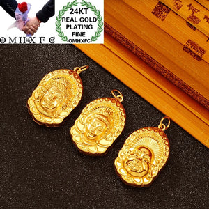 OMHXFC Jewelry PN470 Buddha 24KT Pendant Charm