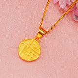 European Fine Hot Woman Girl Party Birthday Wedding Gift Round Pendant