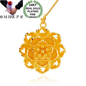 European Flower 24KT Pendant Charm