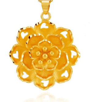 European Flower 24KT Pendant Charm
