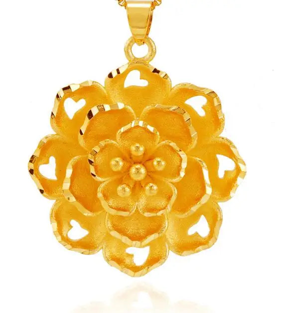 European Flower 24KT Pendant Charm