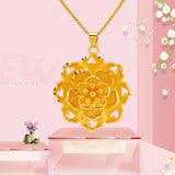 European Flower 24KT Pendant Charm