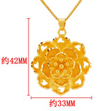 European Flower 24KT Pendant Charm