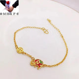 OMHXFC YM1025 Elephant Bracelet 24KT European Fine Woman Girl Party Gift