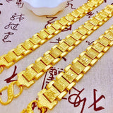 OMHXFC Jewelry YM109 Wide Chain 24KT Bracelet