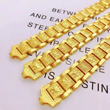 OMHXFC Jewelry YM109 Wide Chain 24KT Bracelet