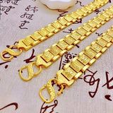 OMHXFC Jewelry YM109 Wide Chain 24KT Bracelet