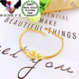 OMHXFC YM152 Two Hearts 24KT Bracelet Bangle