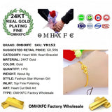 OMHXFC Jewelry YM152 Two Hearts 24KT Bracelet Bangle