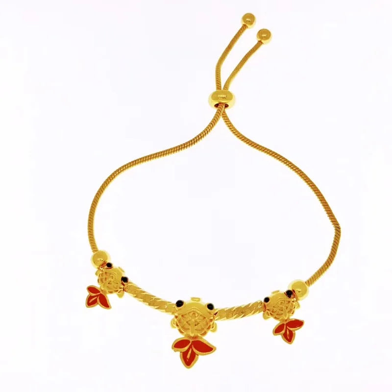 OMHXFC YM162 Lucky Carp 24KT Bracelet Bangle