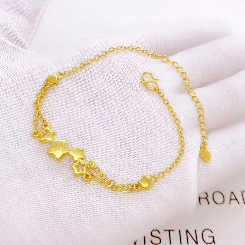 European Hot Fine Woman Star 24KT Bracelet Bangle