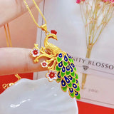 European Fine Peacock Pendant Charm for Women
