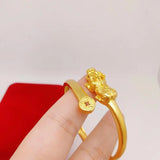 European PIXIU Coin 24KT Bracelet Bangle for Her
