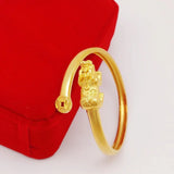 European PIXIU Coin 24KT Bracelet Bangle for Her