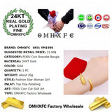 European PIXIU Coin 24KT Bracelet Bangle for Her