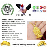 OMHXFC Vintage GUANYIN 24KT Pendant Charm