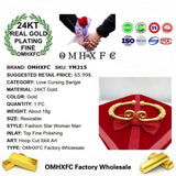 European Party Wedding Gift Love Open 24KT Bangle