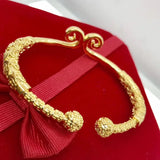 European Party Wedding Gift Love Open 24KT Bangle
