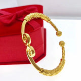 European Party Wedding Gift Love Open 24KT Bangle
