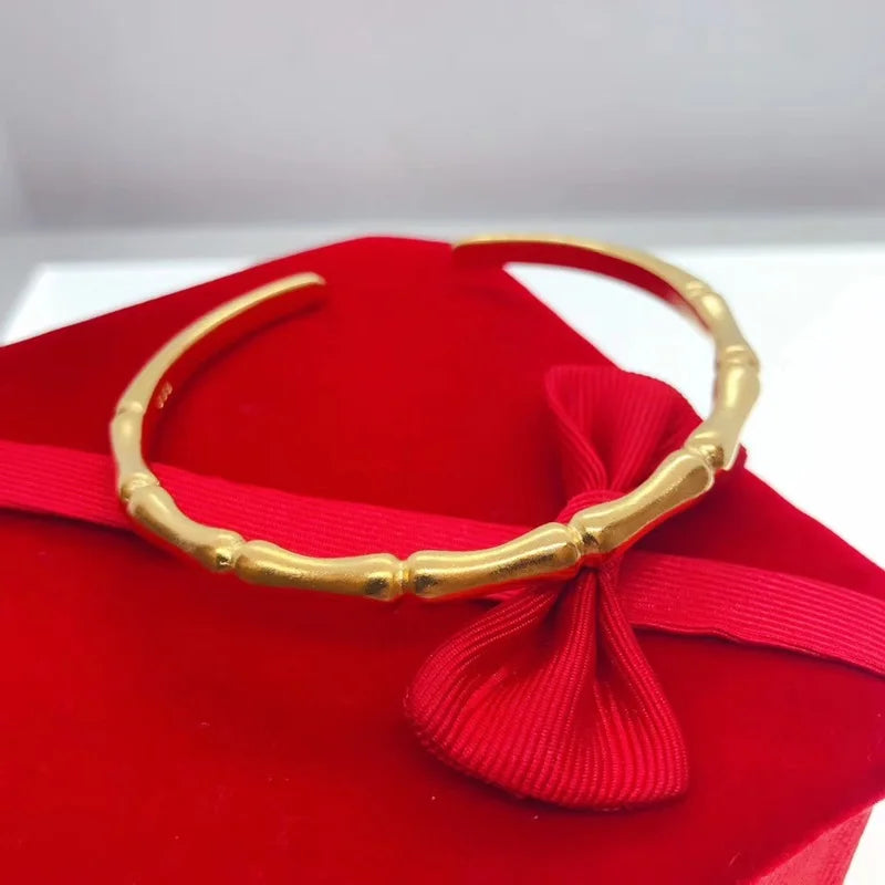 European Fine Woman Girl Party Birthday 24KT Bangle