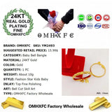 OMHXFC YM2493 Star Bell 24KT Bracelet Bangle
