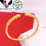 European Hot Fine Woman Vintage Open 24KT Bangle