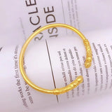 European Hot Fine Woman Vintage Open 24KT Bangle