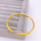 European Hot Fine Woman Vintage Open 24KT Bangle