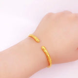 European Hot Fine Woman Vintage Open 24KT Bangle