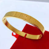 OMHXFC Jewelry YM279 European Fine Woman Party Gift XINJING 24KT Bangle