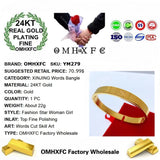 OMHXFC Jewelry YM279 European Fine Woman Party Gift XINJING 24KT Bangle