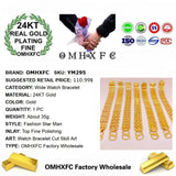 European Fine Man Party Wide Watch 24KT Bracelet Bangle