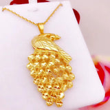 European Hot Fine Woman Girl Party Peacock 24KT Pendant Charm