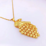 European Hot Fine Woman Girl Party Peacock 24KT Pendant Charm