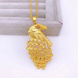 European Hot Fine Woman Girl Party Peacock 24KT Pendant Charm