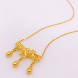 European Fine Woman Girl Party Gift Tube Bell 24KT Pendant Charm
