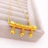 European Fine Woman Girl Party Gift Tube Bell 24KT Pendant Charm