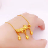 European Fine Woman Girl Party Gift Tube Bell 24KT Pendant Charm